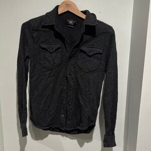 Ralph Lauren Double RL Charcoal Gray Wool Shirt Jacket